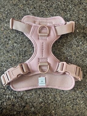 MaxBone Like NEW Pink Dog Harness - Soft Blush Adjustable Pet Harness Size M